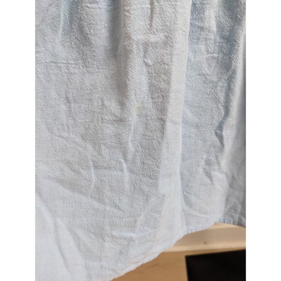 Amorini Size XS Baby Doll Tiered Shift Dress Light Blue Cotton Short Sleeves - Picture 2 of 14